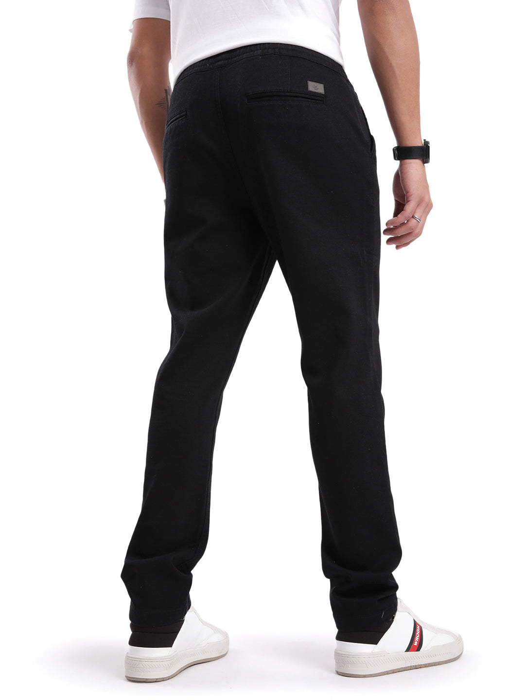 Apex Black Solid Jogger