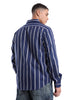 Elite Navy Full Sleeve Striped Shirt