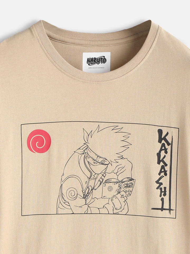 Kakashi Sensei Beige Naruto T-Shirt