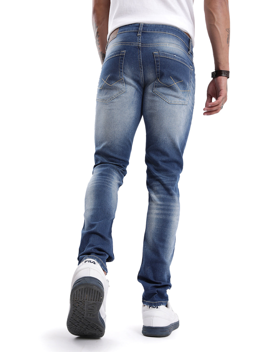 Distressed Blue Blaze Denim Jeans