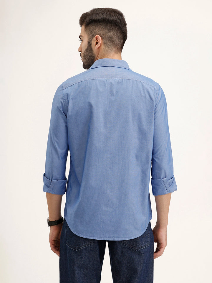 Solid Regular Fit Shirt | Blue