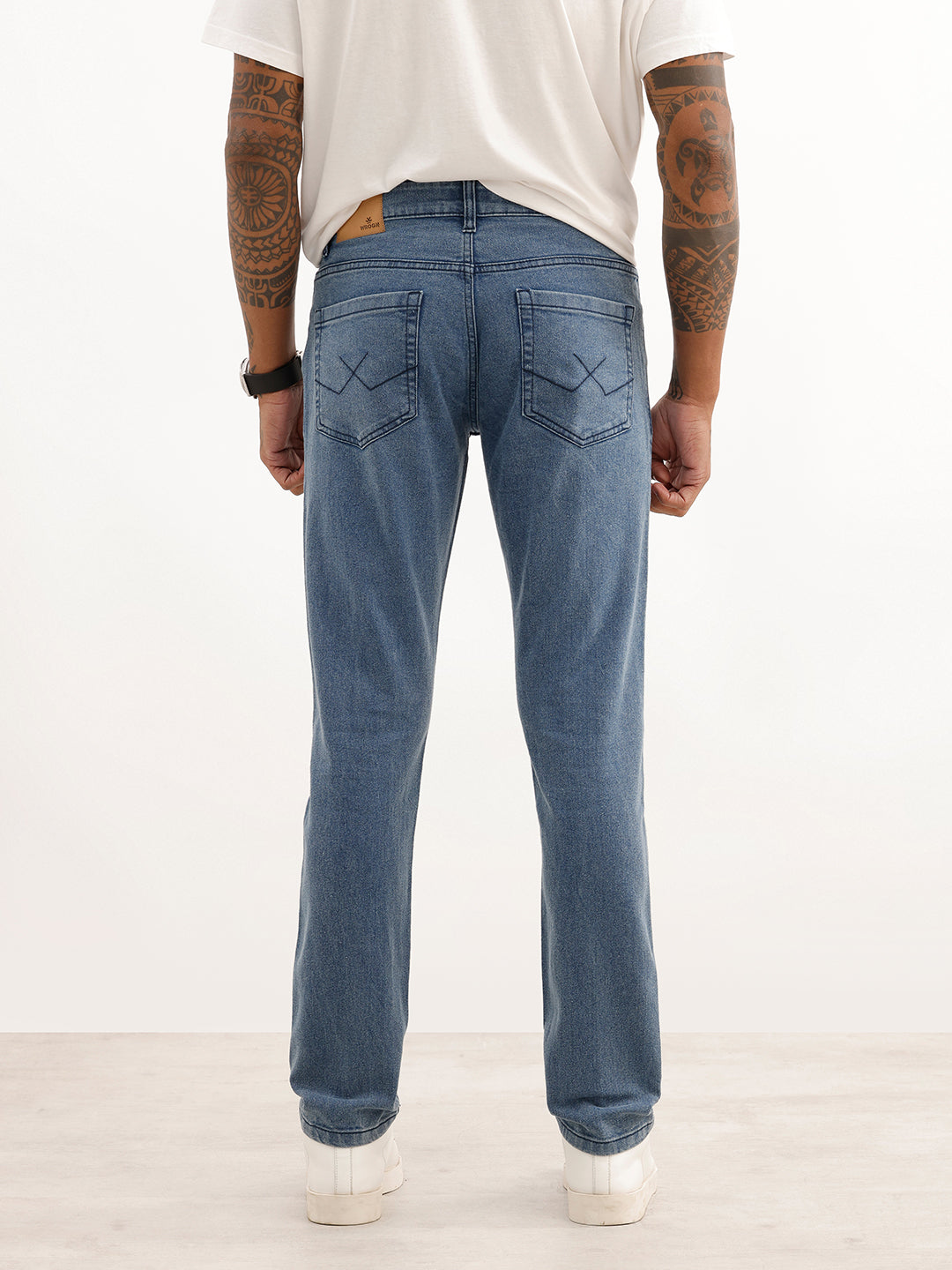 Faded Slim Fit Denim Jeans | Blue