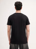 Slim Fit Foil Printed T-Shirt | Black