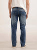 Faded Straight Fit Denim Jeans | Blue