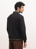 Solid Tipping Sleeve Puffer Jacket | Black