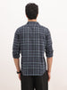 Slim Fit Checkered Full Sleeve Shirt | Blue