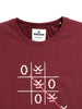 Noughts and Crosses Maroon Printed T-Shirt