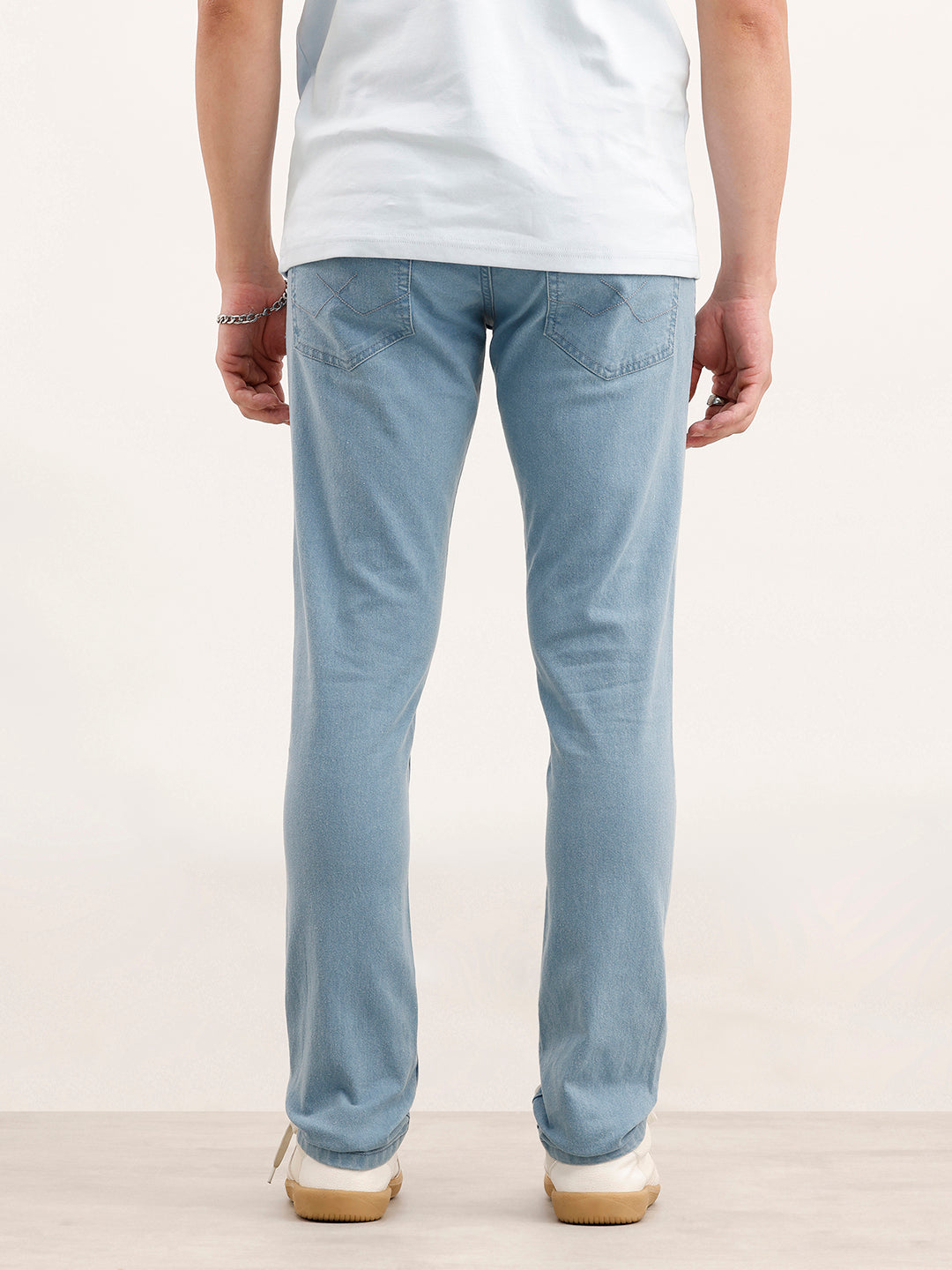 Solid Slim Fit Denim Jeans  | Light Blue