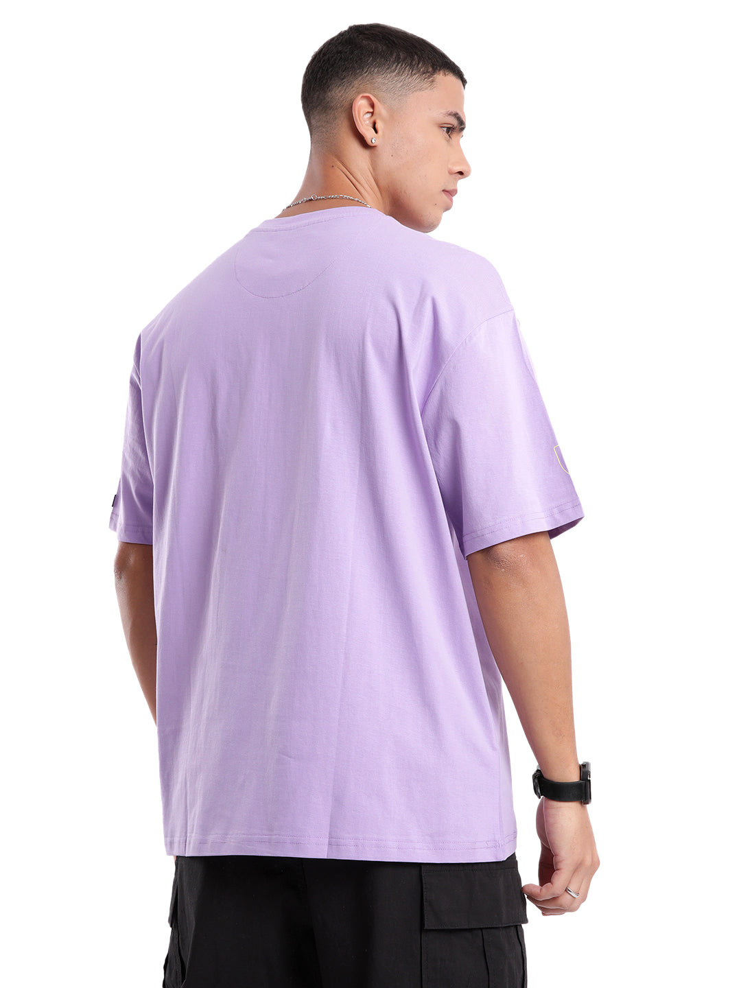 Elite Purple Printed Oversized T-Shirt