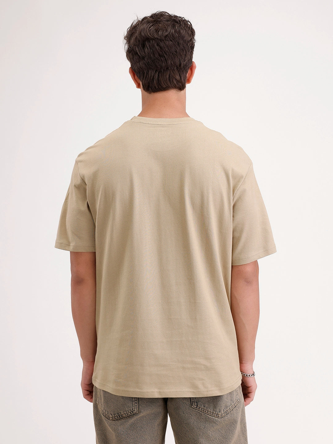Oversized Cut & Sew T-Shirt | Khaki