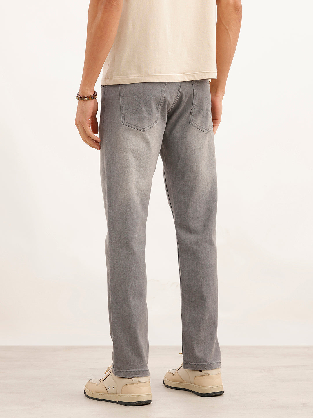 High Fade Straight Fit Denim Jeans | Grey