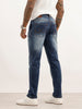 Washed Straight Fit Denim Jeans | Light Blue