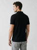 Solid Slim Fit Polo T-Shirt | Black