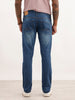 Faded Slim Fit Denim Jeans | Dark Blue | WUJN2609F