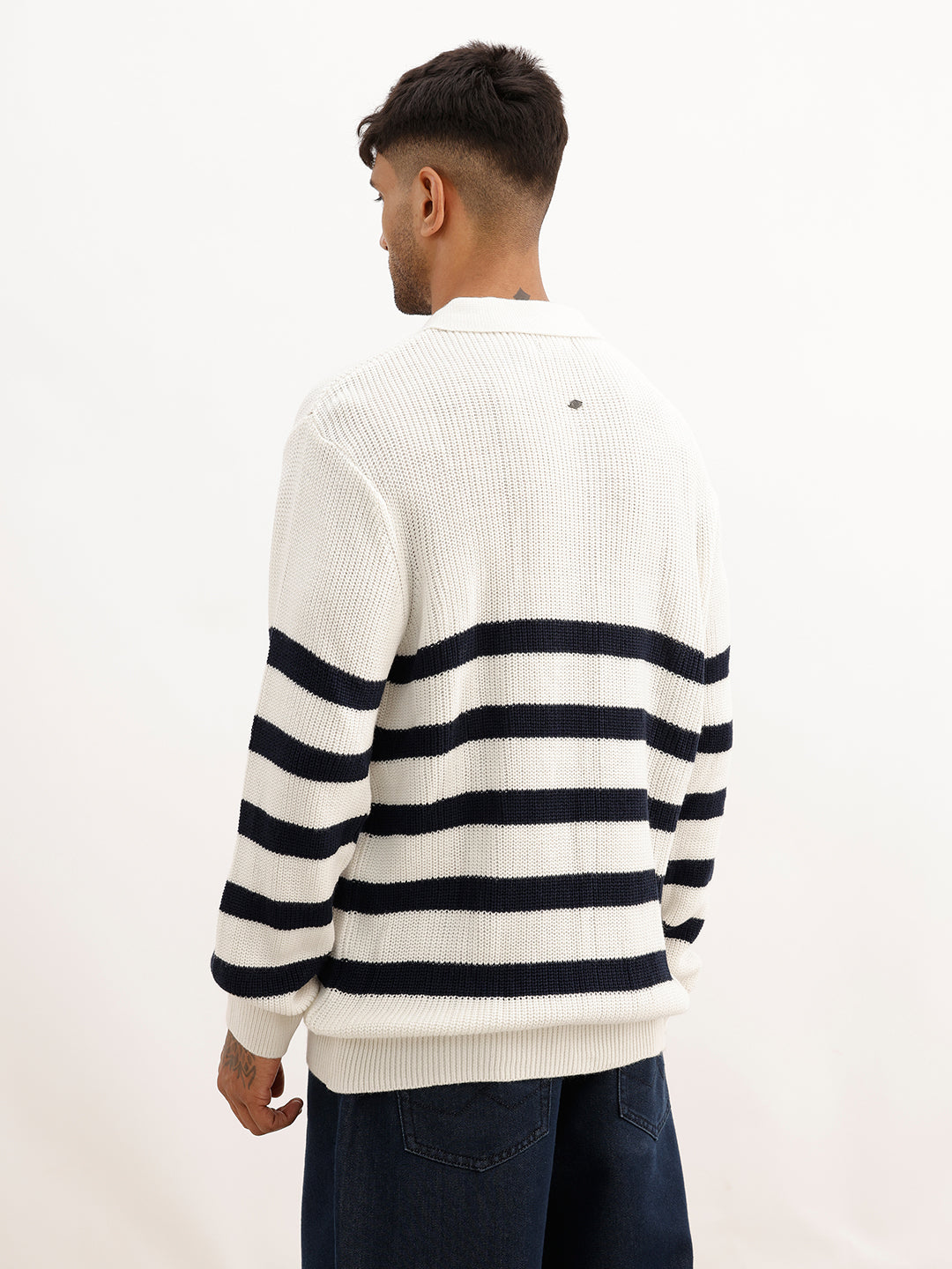 Classic Comfort Fit Knitted T-Shirt | White