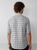 Classic Regular Fit Checkered Shirt | White