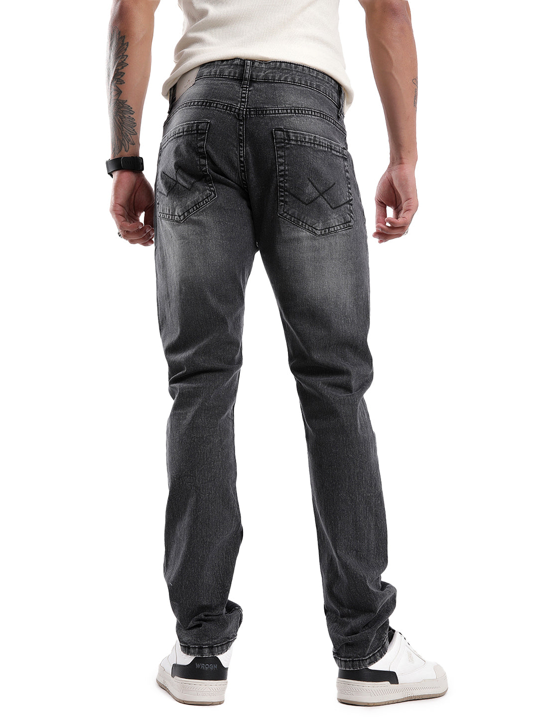 Urban Dark Grey Twill Denim Jeans