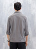 Oversized Textured Polo T-Shirt For Men's | Grey