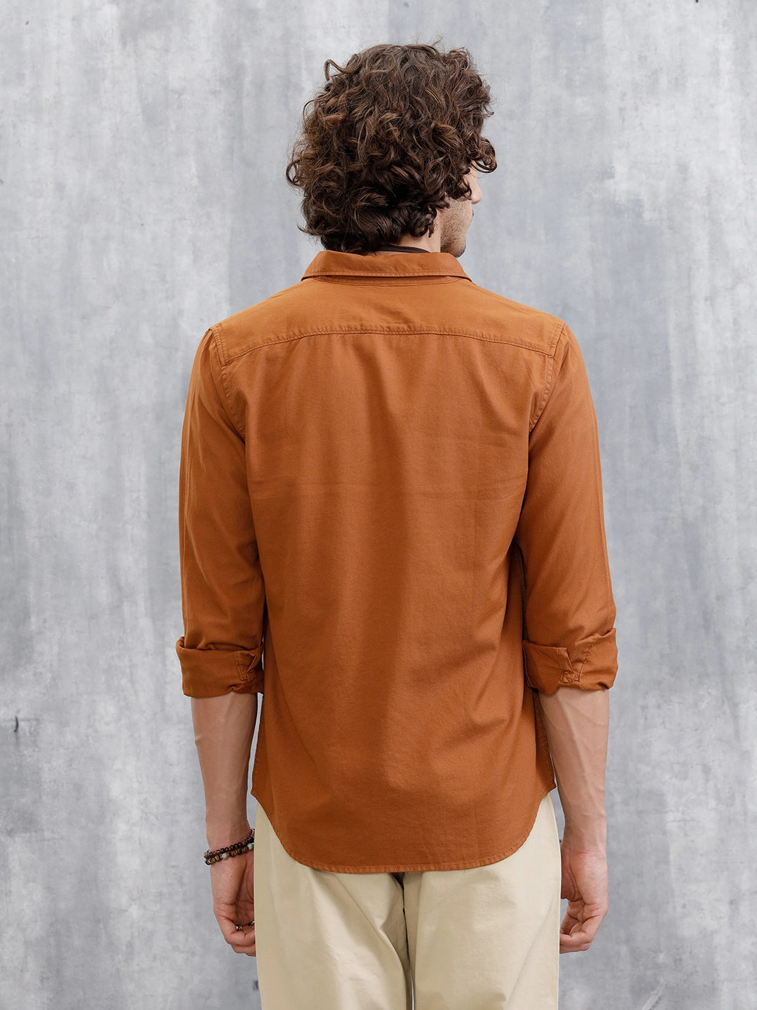 Double Pocket Overdyed Shirt | Brown