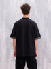 Club-Inspired Retro Johnny Collar Striped T-Shirt | Black