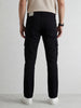 Solid Straight Fit Cargo Trouser | Black