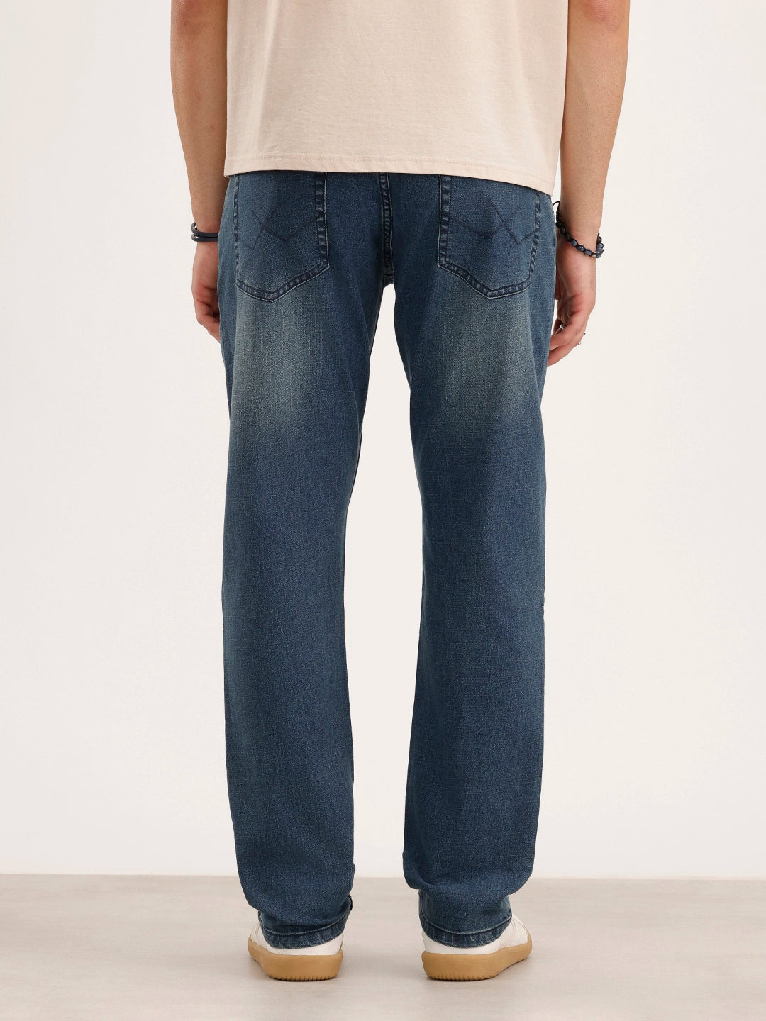Faded Relaxed Fit Denim Jeans | Light Blue