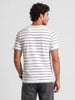 Classic Slim Fit Striped Shirt | Off White | WKTS0444