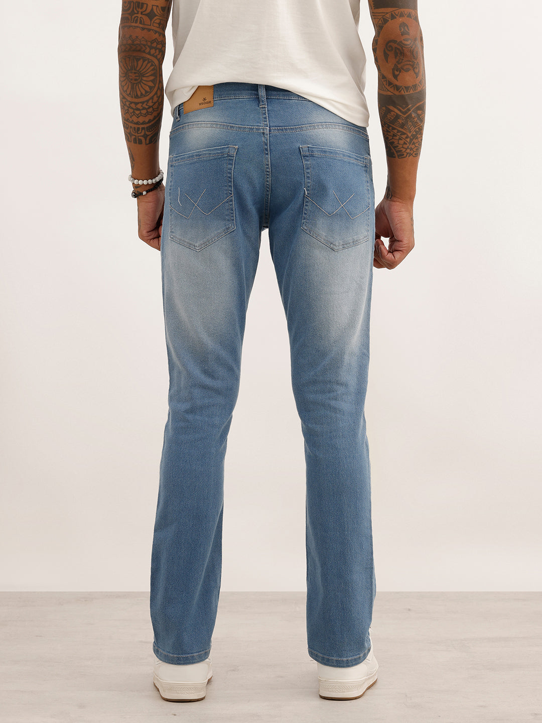Straight Fit Faded Denim Jeans | Dark Blue | WVJN2833F