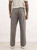 Solid Loose Fit Drawstring Trouser | Grey