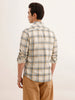 Regular Fit Double Pocket Checkered Shirt | Beige