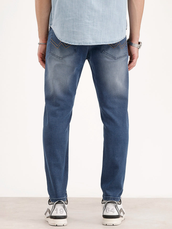 Faded Skinny Crop Denim | Blue