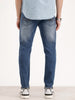 Faded Skinny Crop Denim | Blue