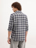Slim Fit Checkered Shirt  | Grey