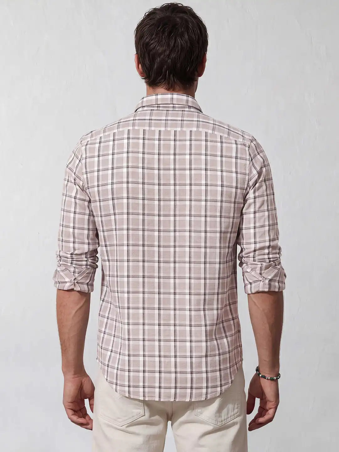 Classic Checkered Full Sleeve Shirt | Brown