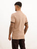 Regular Fit Placement Printed Polo T-Shirt | Brown
