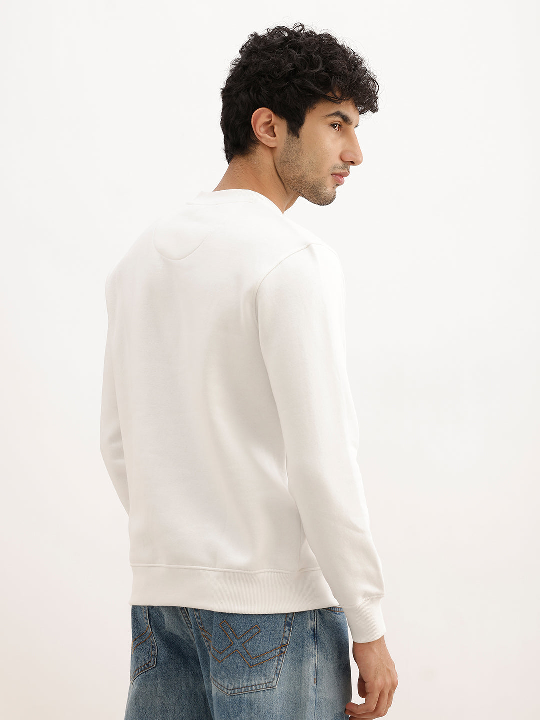 Classic Placement Printed Sweatshirt | Off White