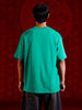 Oversized T-shirt with embroidered chest detail | Green