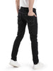 Casual Solid Black Slim Fit Jeans