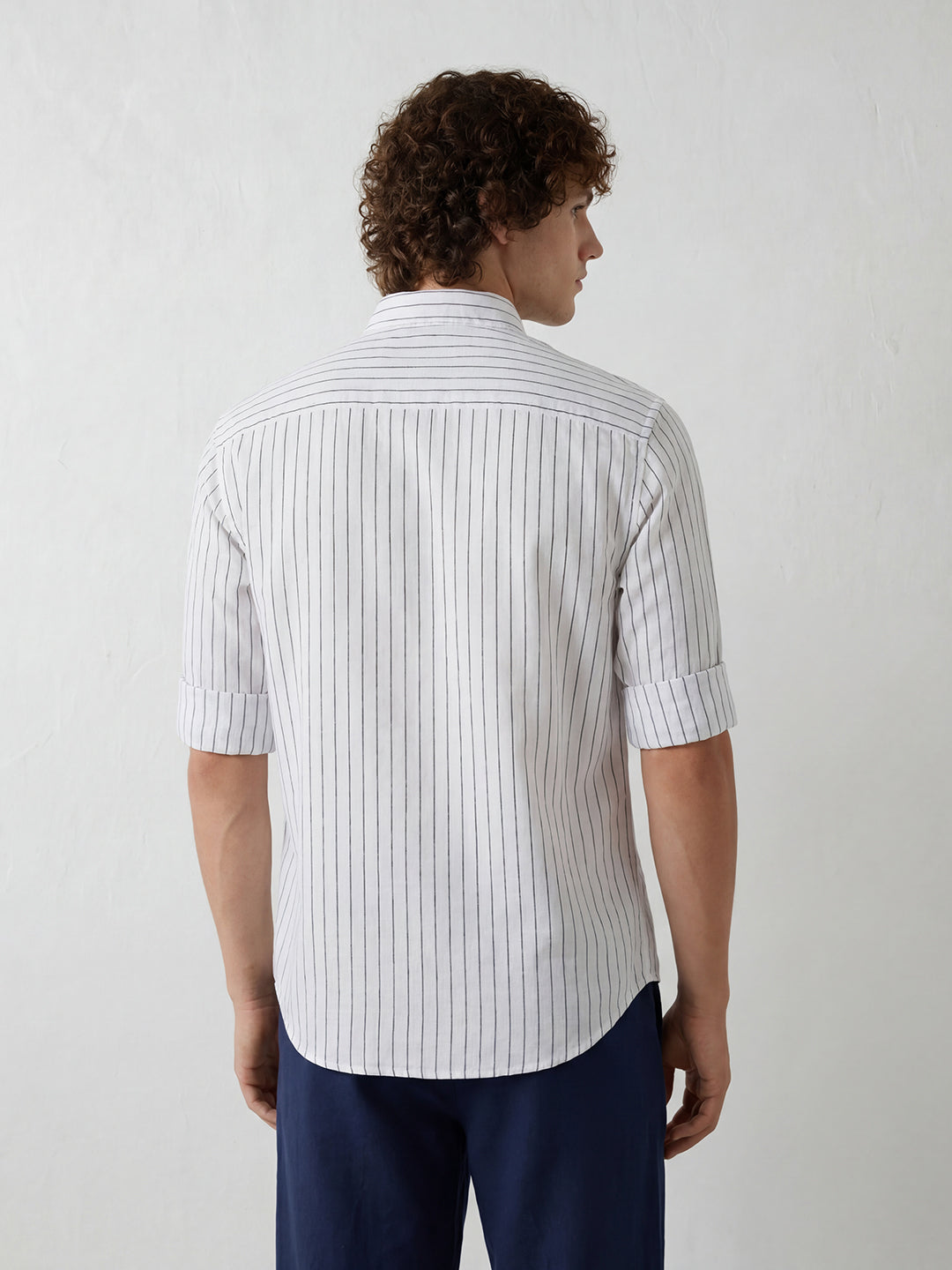 Comfort Fit Striped Shirt | Black