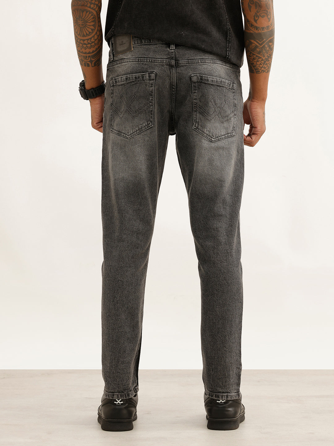Washed Slim Crop Fit Denim Jeans | Grey