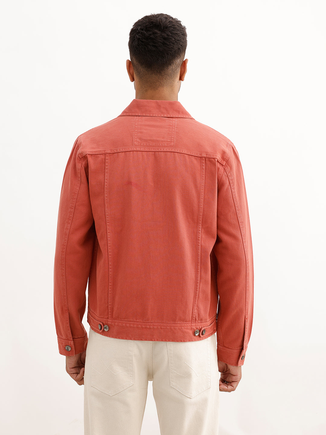 Classic Regular Fit Denim Jacket | Rust