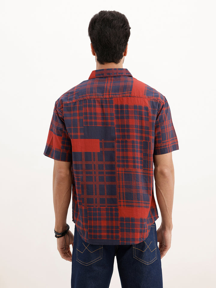 Patchwork Printed AOP Shirt | Red