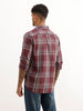 Regular Fit Checkered Shirt | Wine