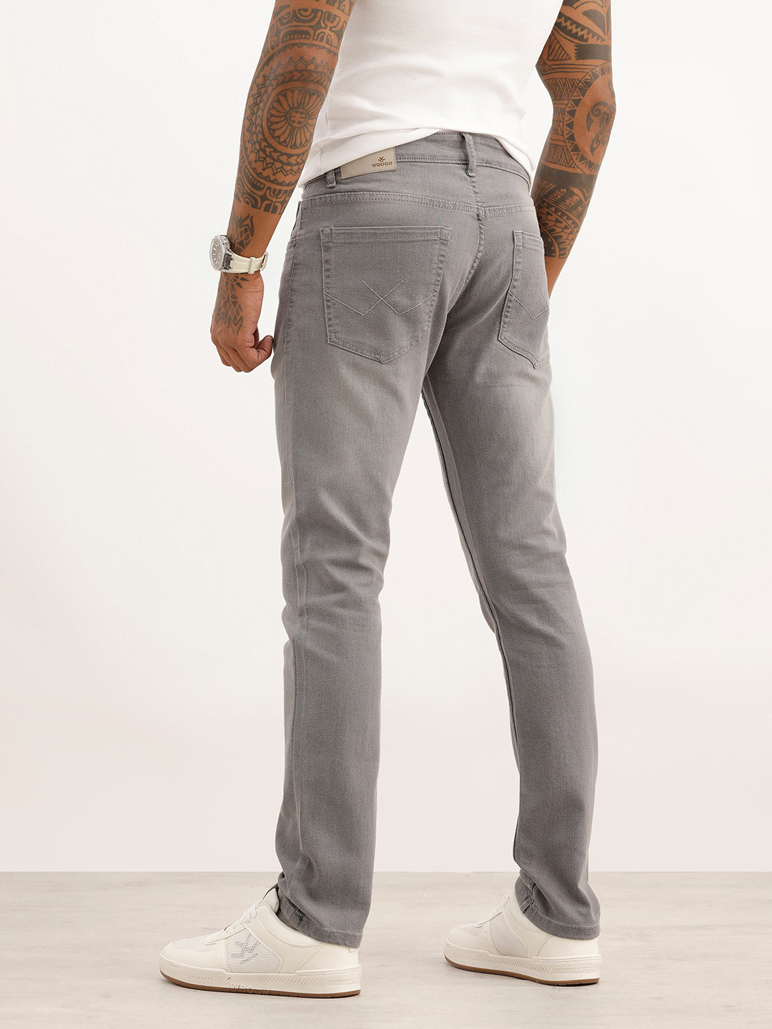 Classic Washed Slim Fit Denim Jeans | Grey
