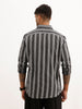 Classic Slim Fit Striped Shirt | Black | WSH02FSSL0033S