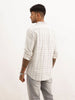 Slim Fit Checkered Full Sleeve Shirt | Off White