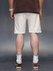 Men's printed regular fit knit shorts  | Beige