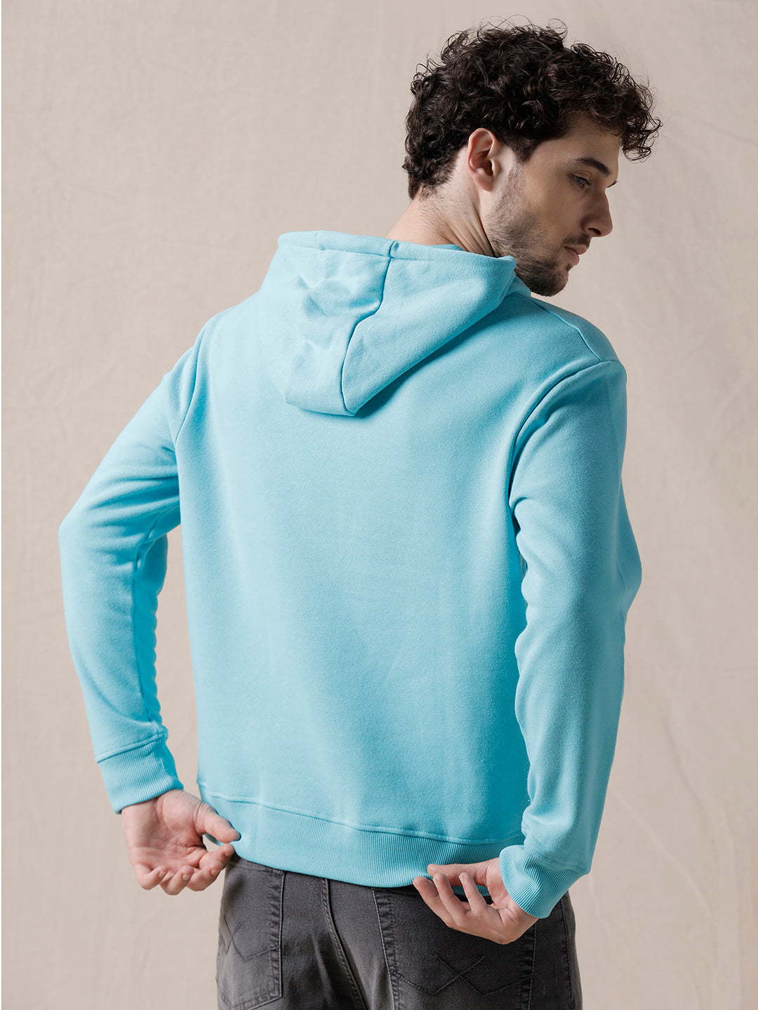 Minimalist Typography Blue Hoodie