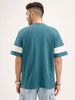 Oversized Fit Cut & Sew T-Shirt | Green