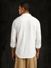 Solid Pique Knit Shirt | White